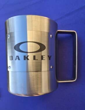 NEW! Oakley O Collectible Coffee Mug Stainless Steel Metal Rare Promotional 2016